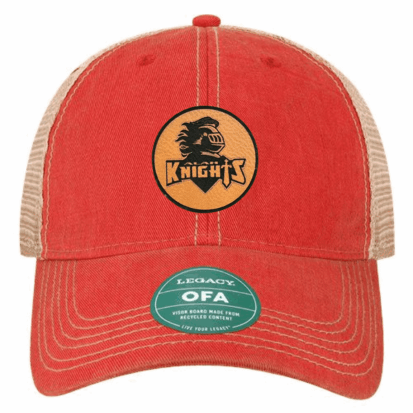 Knights Round Leather Patch Hat Knights Round Leather Patch Hat