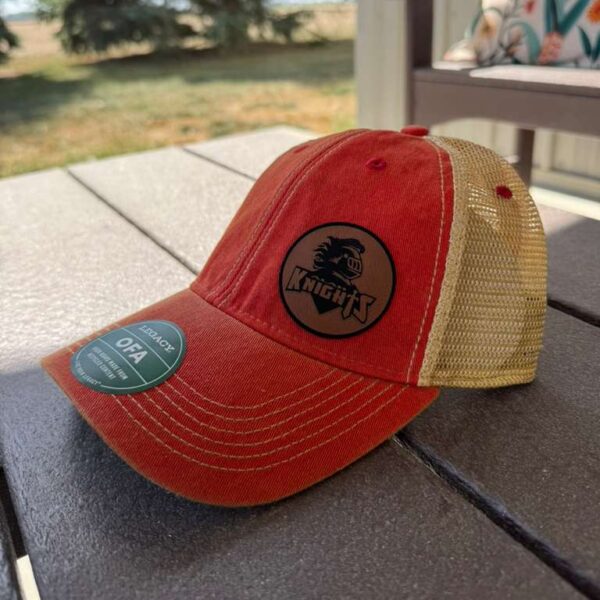 Knights Round Leather Patch Hat