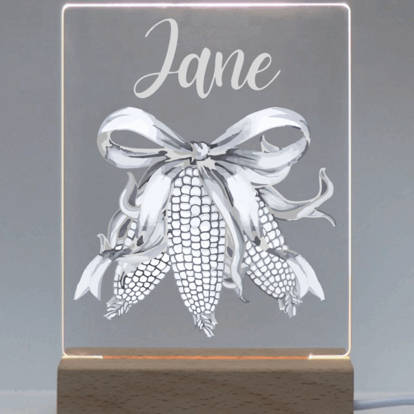 Acrylic Night Light Corn with Bow