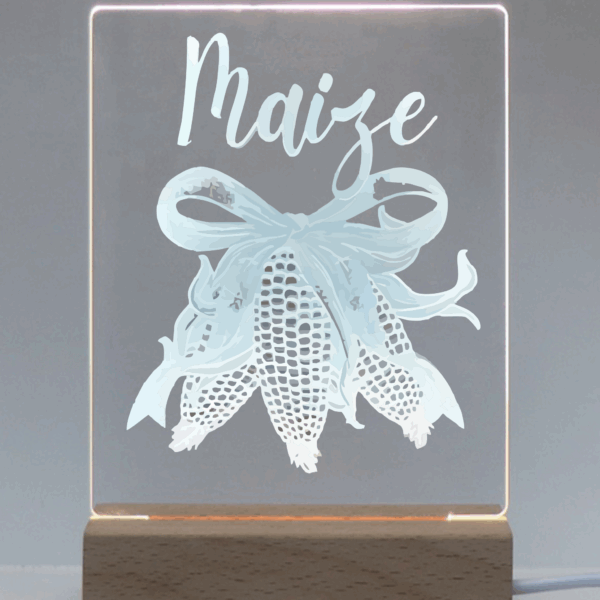 Acrylic Night Light Corn with Bow