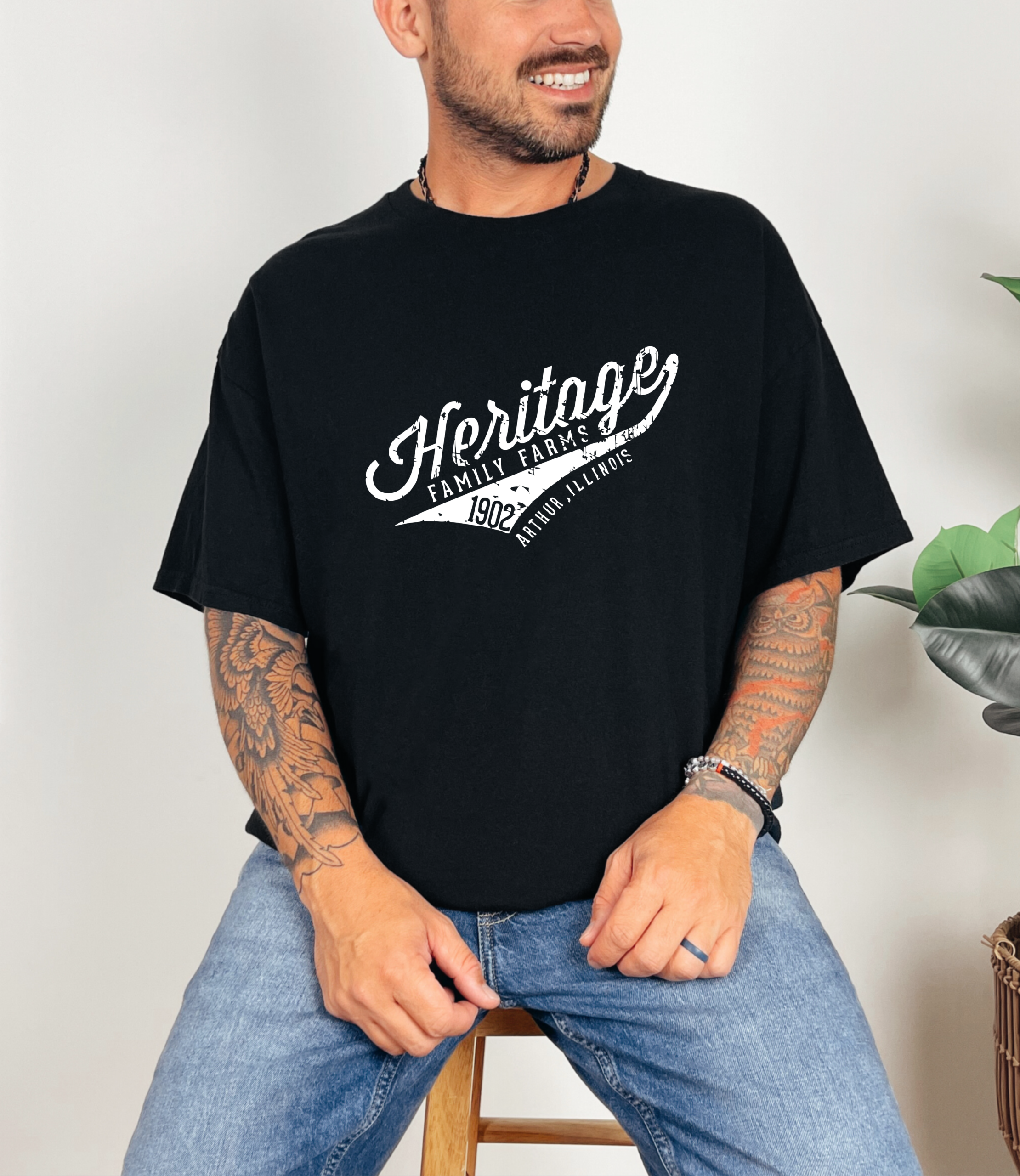 Heritage Family Farms Baseball Logo Unisex Tshirt - Image 4