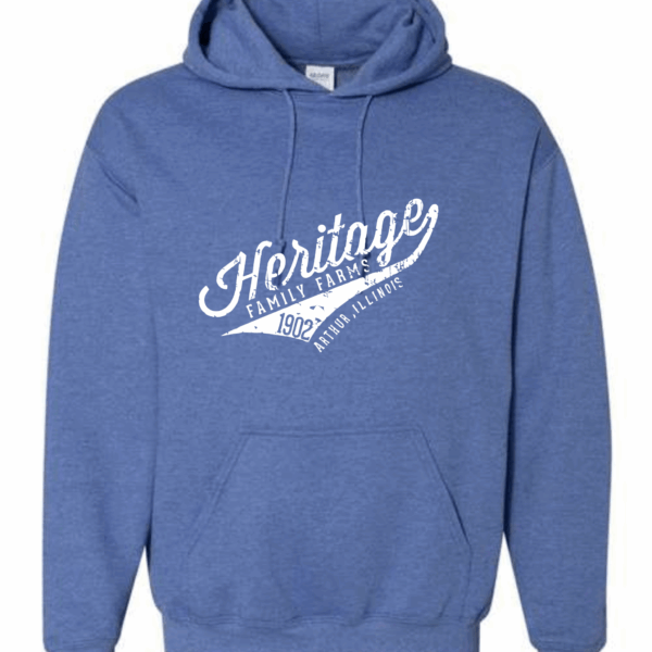 Heritage Family Farms Baseball Logo Hooded Sweatshirt Heritage Family Farms Baseball Logo Hooded Sweatshirt