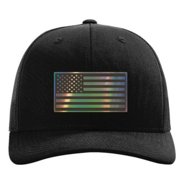 Holographic American Flag Patch Hat